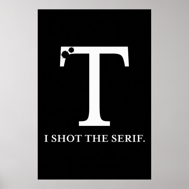 Affiche j'ai tourné la typographie drôle serif (Devant)