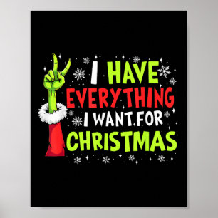 Affiche J'ai tout ce que je veux pour Noël C'est moi je su