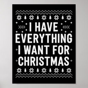 Affiche J'ai tout ce que je veux pour Noël, c'est moi que