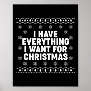 Affiche J'ai tout ce que je veux pour Noël Matching Co
