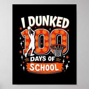 Affiche J'ai Trempé 100 Jours D'école Garçons Croquis 100è