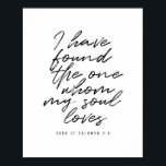 Affiche J'ai trouvé celui que mon âme aime.<br><div class="desc">J'ai trouvé celui que mon âme aime. -Chant de Salomon 3:4</div>