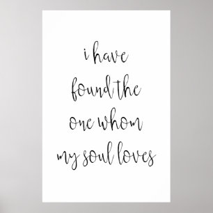 Affiche "J'ai trouvé celui que mon âme aime" Mariage