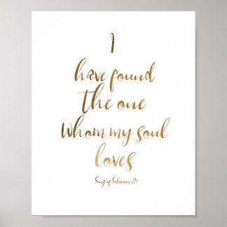 Affiche J'Ai Trouvé Un Mariage Signer La Bible Verse