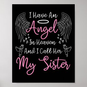 Affiche J'Ai Un Ange Au Ciel Et Je L'Appelle Ma