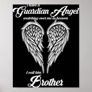 Affiche J'ai un ange gardien au ciel que j'appelle frère
