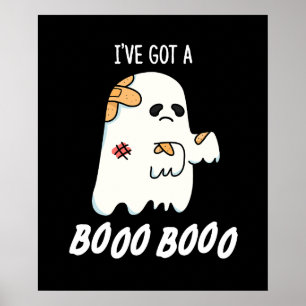Affiche J'ai un Boo Boo Drôle Ghost Pun Dark BG