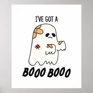 Affiche J'ai un Boo Boo FunnyHalloween Ghost Pun