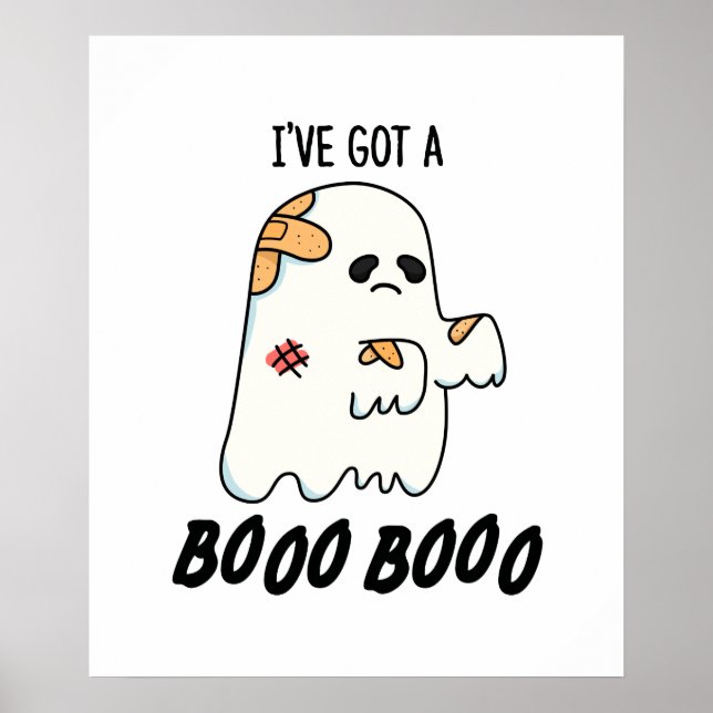 Affiche J'ai un Boo Boo FunnyHalloween Ghost Pun (Devant)