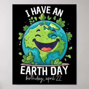 Affiche J'Ai Un Jour des terres Anniversaire Fête Enfants