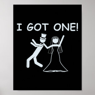 Affiche J'Ai Une Épouse Mariage Drôle Bachelorette