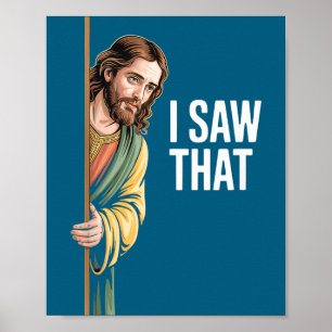 Affiche J'ai vu cette citation drôle de Jésus Meme Noël Pâ