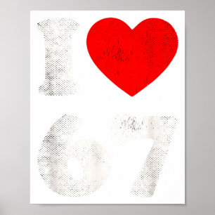 Affiche J'Aime 67 Six Sept Clic 67 Mème Vintage Génération