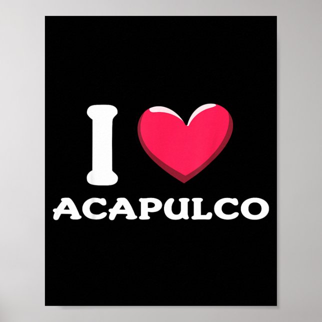 Affiche J'aime Acapulco Mexique  (Devant)