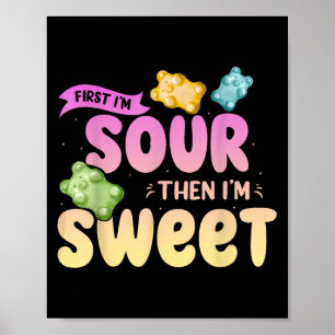 Affiche J'Aime Alors Je Suis Douce Funny Candy Patch Sweet