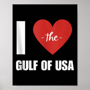Affiche J'Aime Amérique Golfe Du Mexique Président Trump G