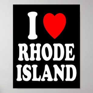 Affiche J'aime (amour) Rhode Island Voyage Tourisme Vacanc