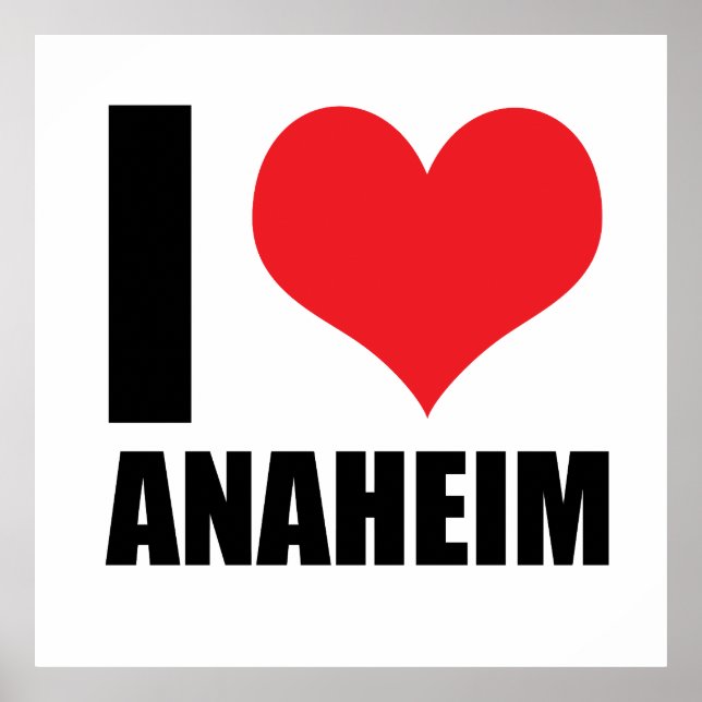 Affiche J'aime Anaheim (Devant)
