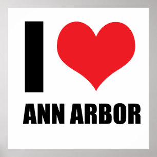 Affiche J'aime Ann Arbor