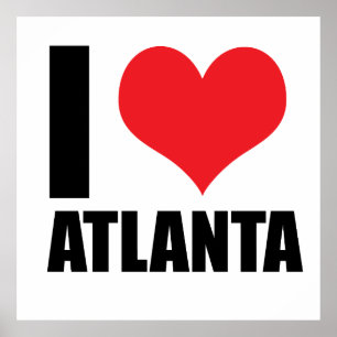 Affiche J'aime Atlanta usa