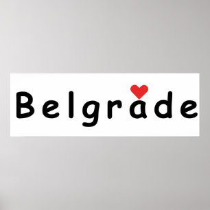 Affiche J'aime Belgrade