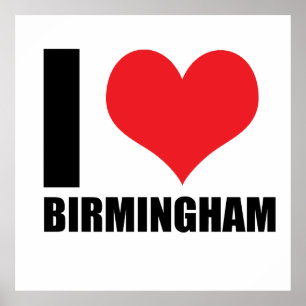 Affiche J'aime Birmingham