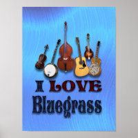 J'AIME BLUEGRASS -POSTER