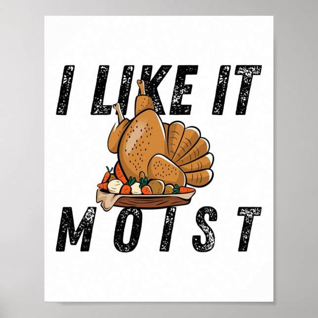 Affiche J'aime ça humide Costume de Thanksgiving Cuisse de (Devant)