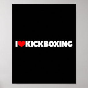 Affiche J'aime (cœur) le kickboxing