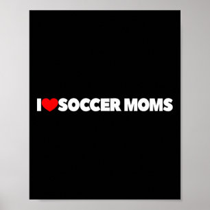Affiche J'aime (cœur) les mamans de foot
