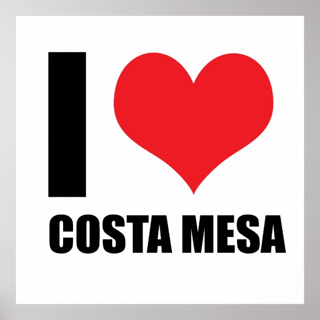 Affiche J'aime Costa Mesa (Devant)