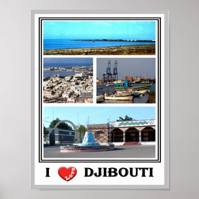 Affiche J'AIME Djibouti - (Devant)