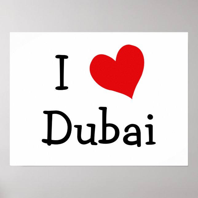 Affiche J'aime Dubaï (Devant)