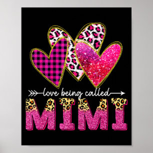 Affiche J'aime être appelée Mimi Grand-mère Valentine Mère