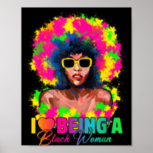 Affiche J'aime être une femme noire histoire drôle de femm