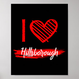 Affiche J'aime Hillsborough J'adore Hillsborough 