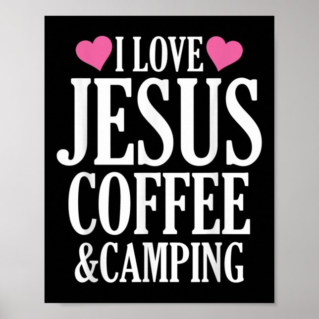 Affiche J'aime Jésus Café Et Camping  (Devant)