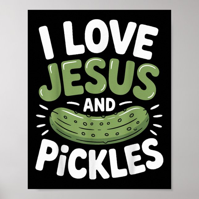 Affiche J'aime Jésus Et Les Cornichons  (Devant)