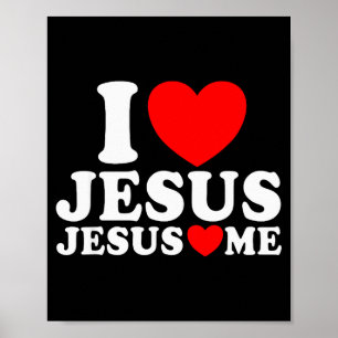 Affiche J'aime Jésus Jésus M'aime Foi Chrétienne Église