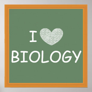 Affiche J'aime la biologie