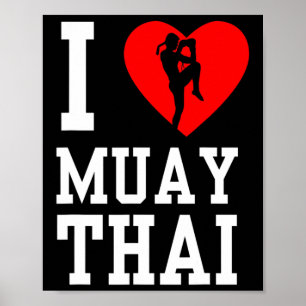 Affiche J'aime la boxe thaïlandaise amateur de Muay Thai a