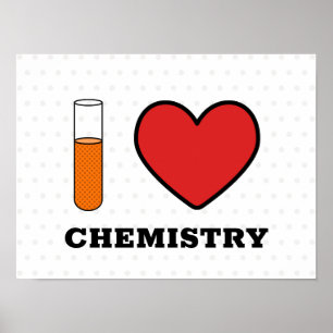 Affiche J'aime la chimie