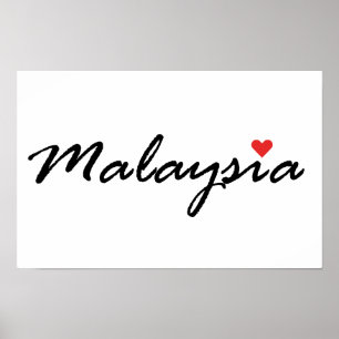 Affiche J'aime la Malaisie