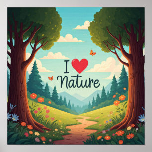 Affiche J'aime la nature
