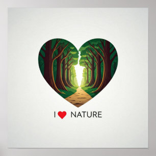Affiche J'aime la nature
