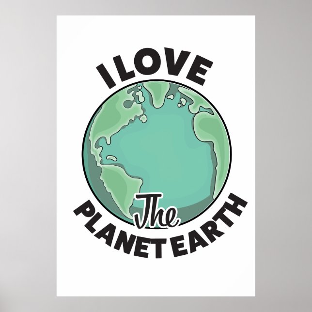Affiche J'Aime La Planète Terre (Devant)