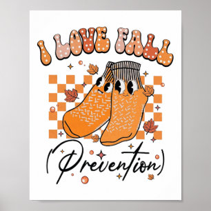 Affiche J'aime la prévention des chutes Action de grâce ph