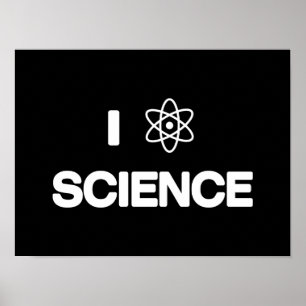 Affiche J'aime la science