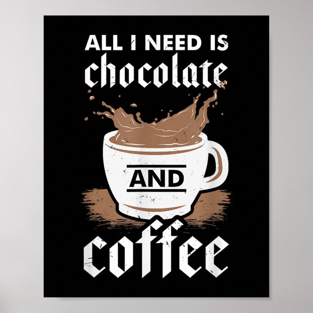 Affiche J'Aime Le Chocolat Et Le Café (Devant)