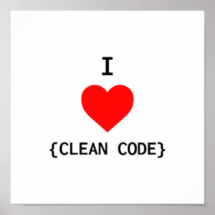 Affiche J'aime le code propre